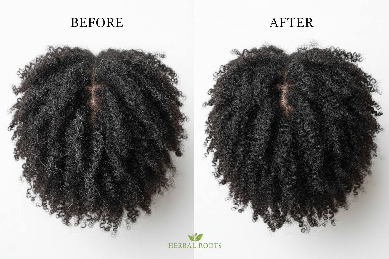 Before After - Kinky Curly Hair