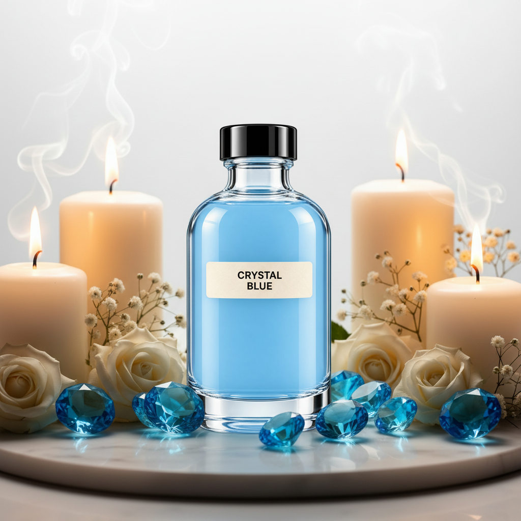 Crystal Blue - Original Bottle White Background