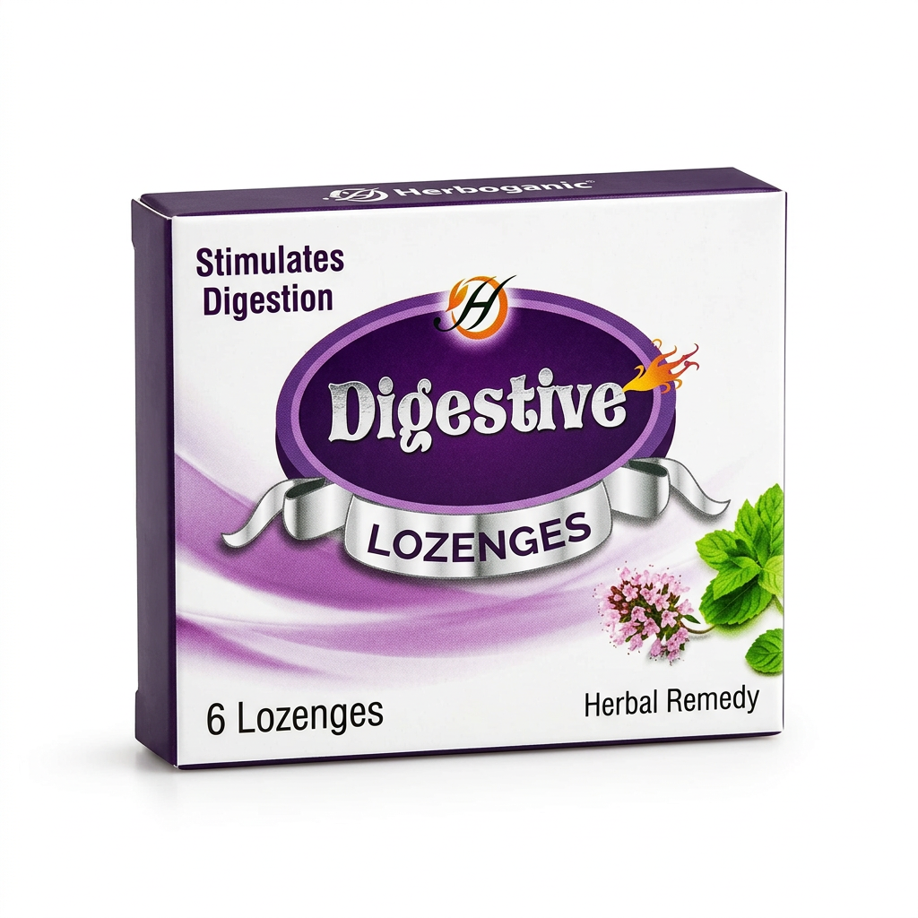 Digestive Lozenges single six-lozenge pack on white