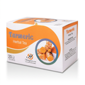 Herboganic Turmeric Herbal Tea 20 tea bags carton on a white background