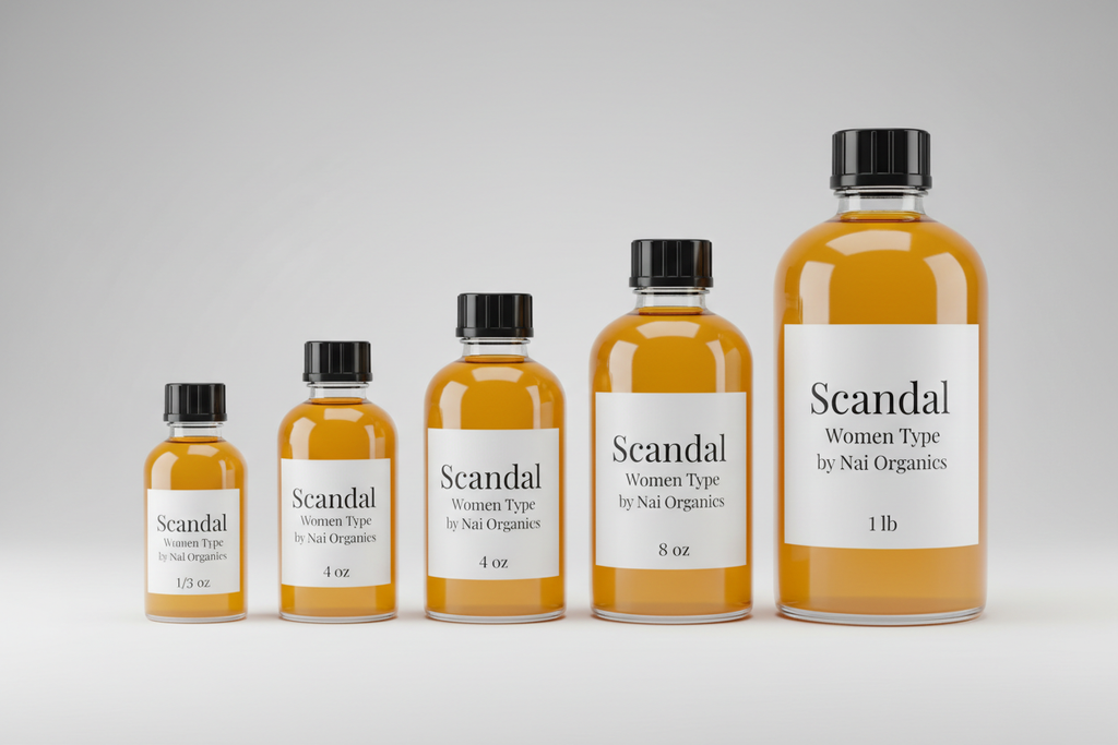 Scandal Women Type - multi-size lineup with orange-yellow oil